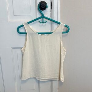 Women's Cream Sleeveless Top